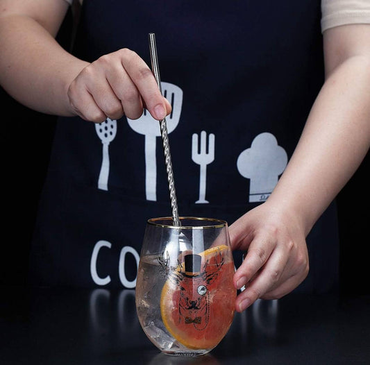 Boyuan Stainless steel long straw spoon