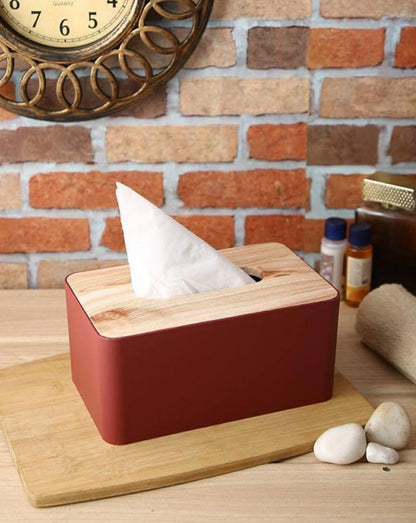 Bamboo lid Napkin Tissue  Holder/ Tissue  Case /Tissue Box for  Home Decoration