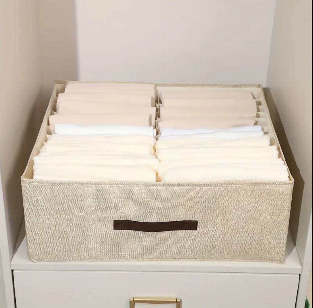 Partitioned closet organizers