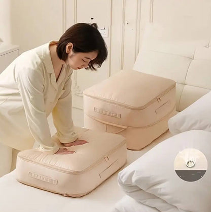 Compressed Duvet storage bag 
Cloths storage bag