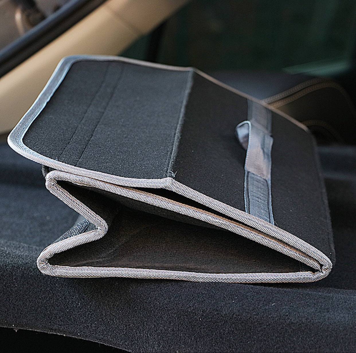 Portable foldable car trunk organizer