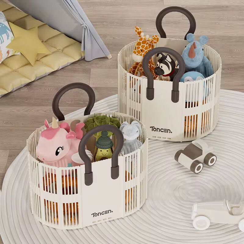 Foldable laundry /  Toy Basket with Handle