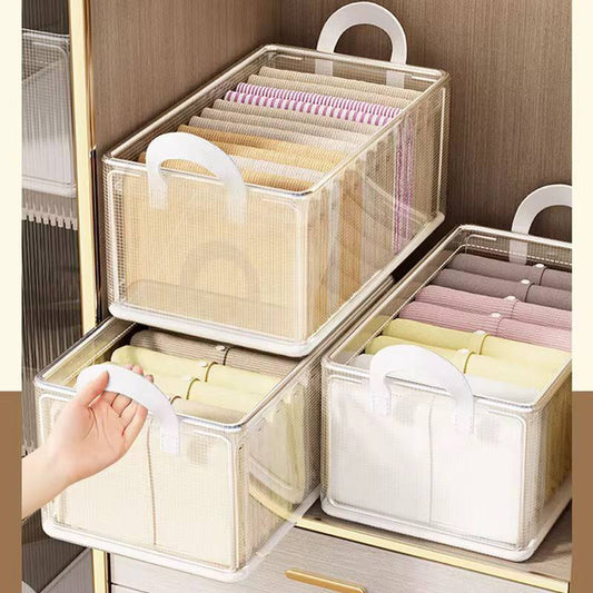 Thick transparent fabric closet organizer