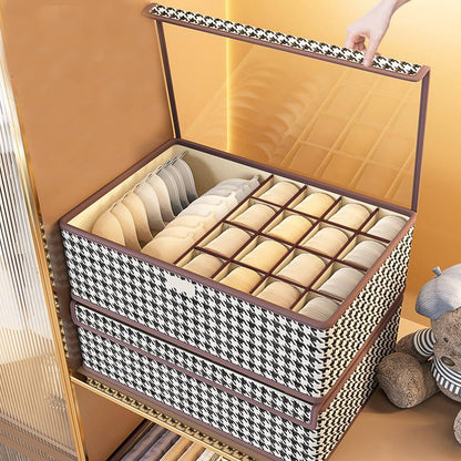 17 grid foldable undergarment organizer