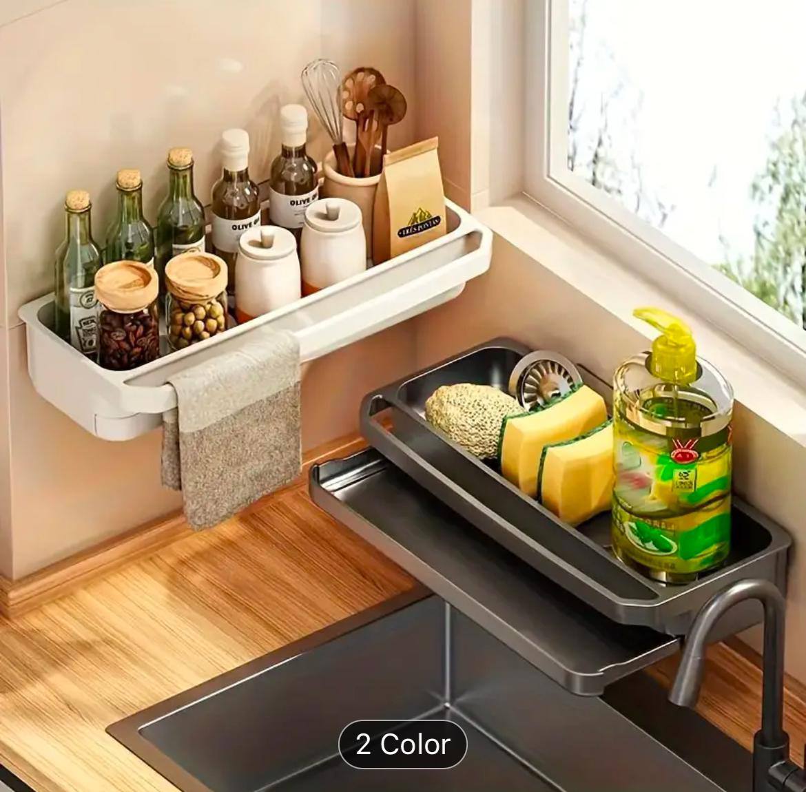 Wall-Mounted Sink Caddy Organize