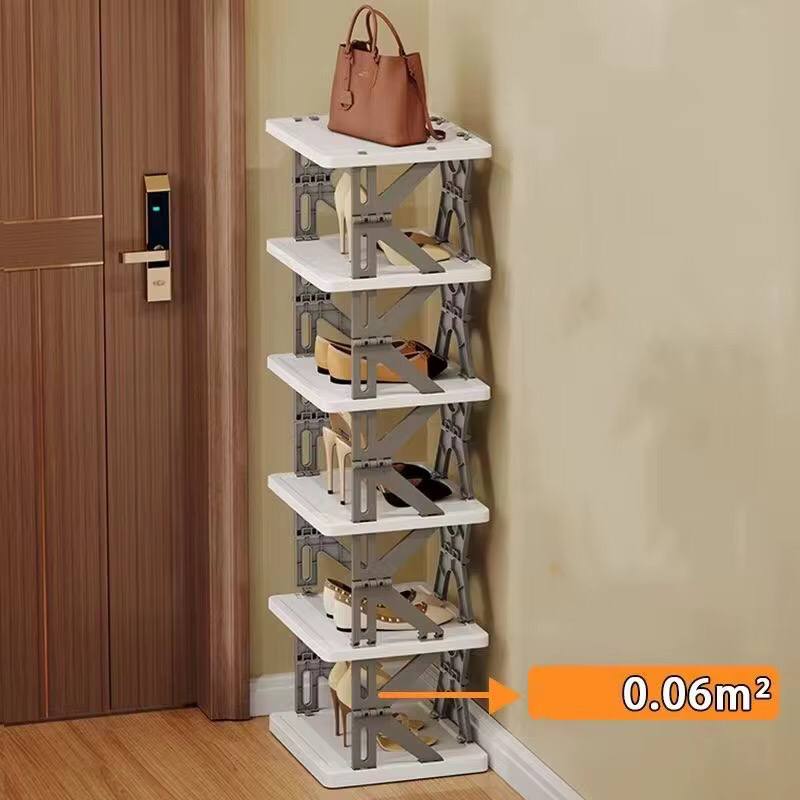 275mm² x 95cm high 6 layer Foldable Retracting shoe rack