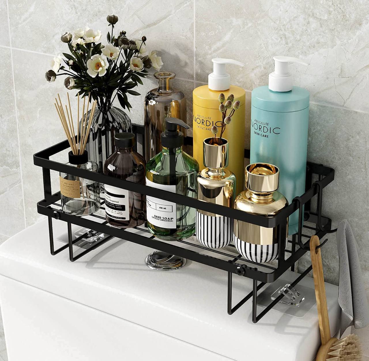 Single Layer Bathroom/ Toilet Racks With Tissue Holder