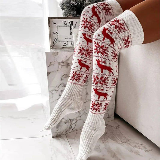 Stylish Winter-Christmas themed  Women’s Knit Leg Warmers