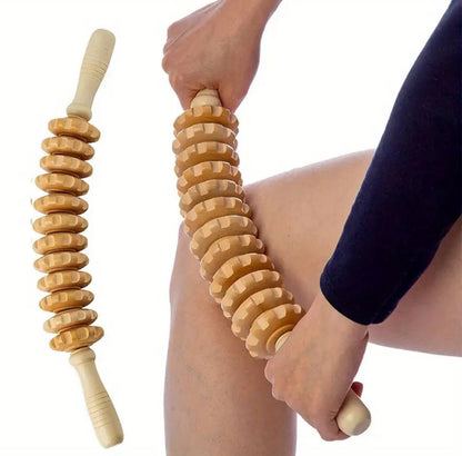 Curved Wood Massage Roller Stick