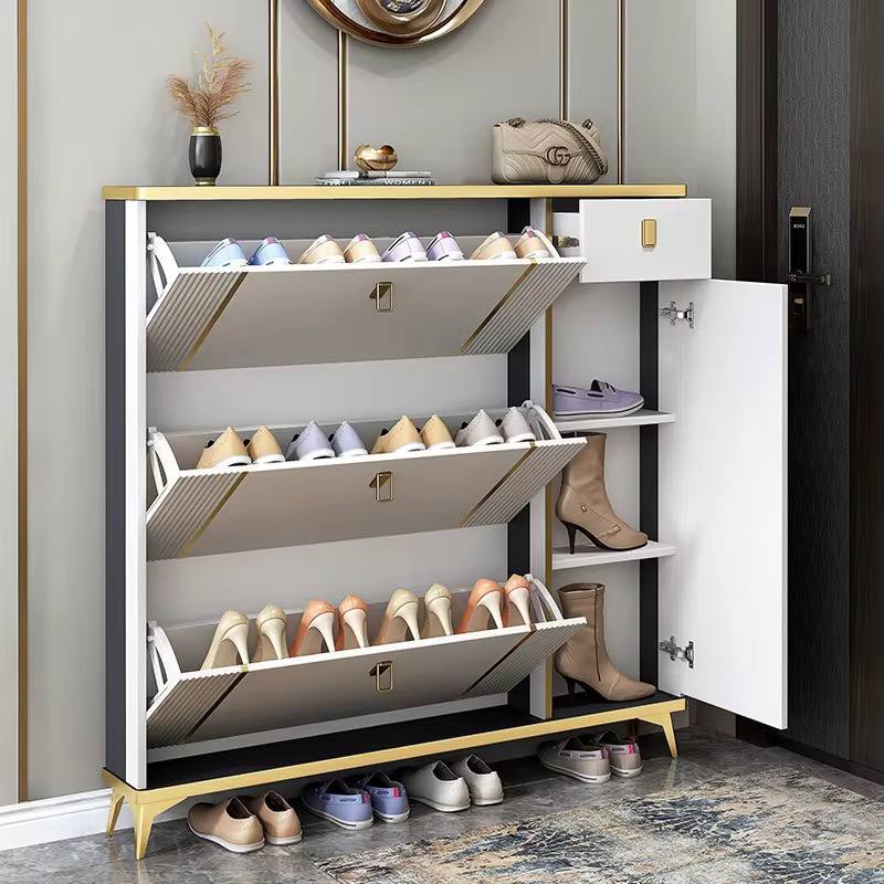 Luxury modern bucket flip shoe cabinet