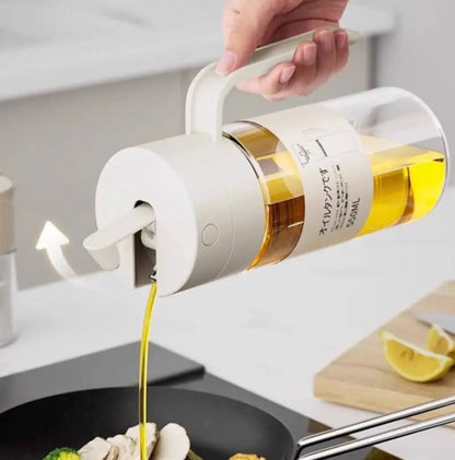 Automatic glass oil jar/dispenser