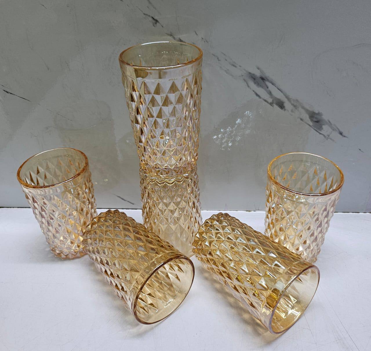 Coloured Heavy gauge thick WATER glass now available