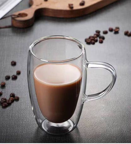 Elegant Double-Walled Glass Design – Keeps beverages hot while the outer layer stays cool to touch