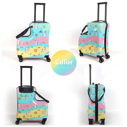 Unisex Kids Cartoon Travel Suitcases