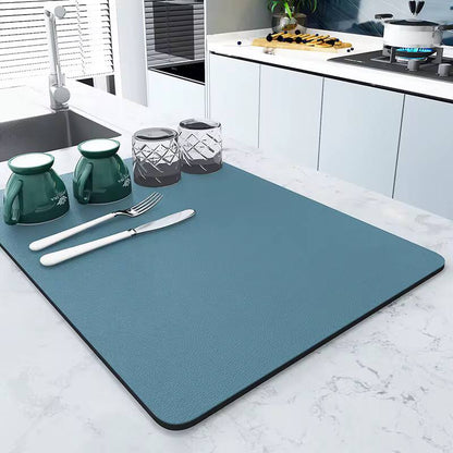 Super absorbent Nonslip dish drain mat /dish drying  mat