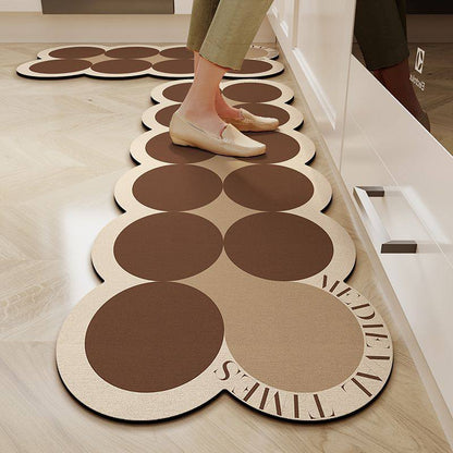 Modern minimalist kitchen mats waterproof anti-fouling PVC oil-proof soft carpet easy care balcony non-slip rugs