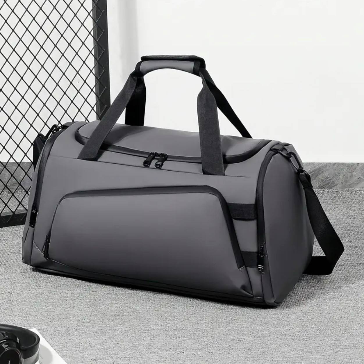 Waterproof Duffel Bag with Shoe Compartment & Backpack Straps