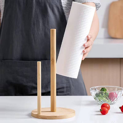 Multipurpose bamboo paper towel holder