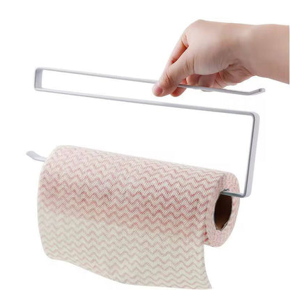 Punch-Free Tissue Holder, Hanging Paper Towel Rack, Toilet Roll Organizer, Cabinet Door Hook