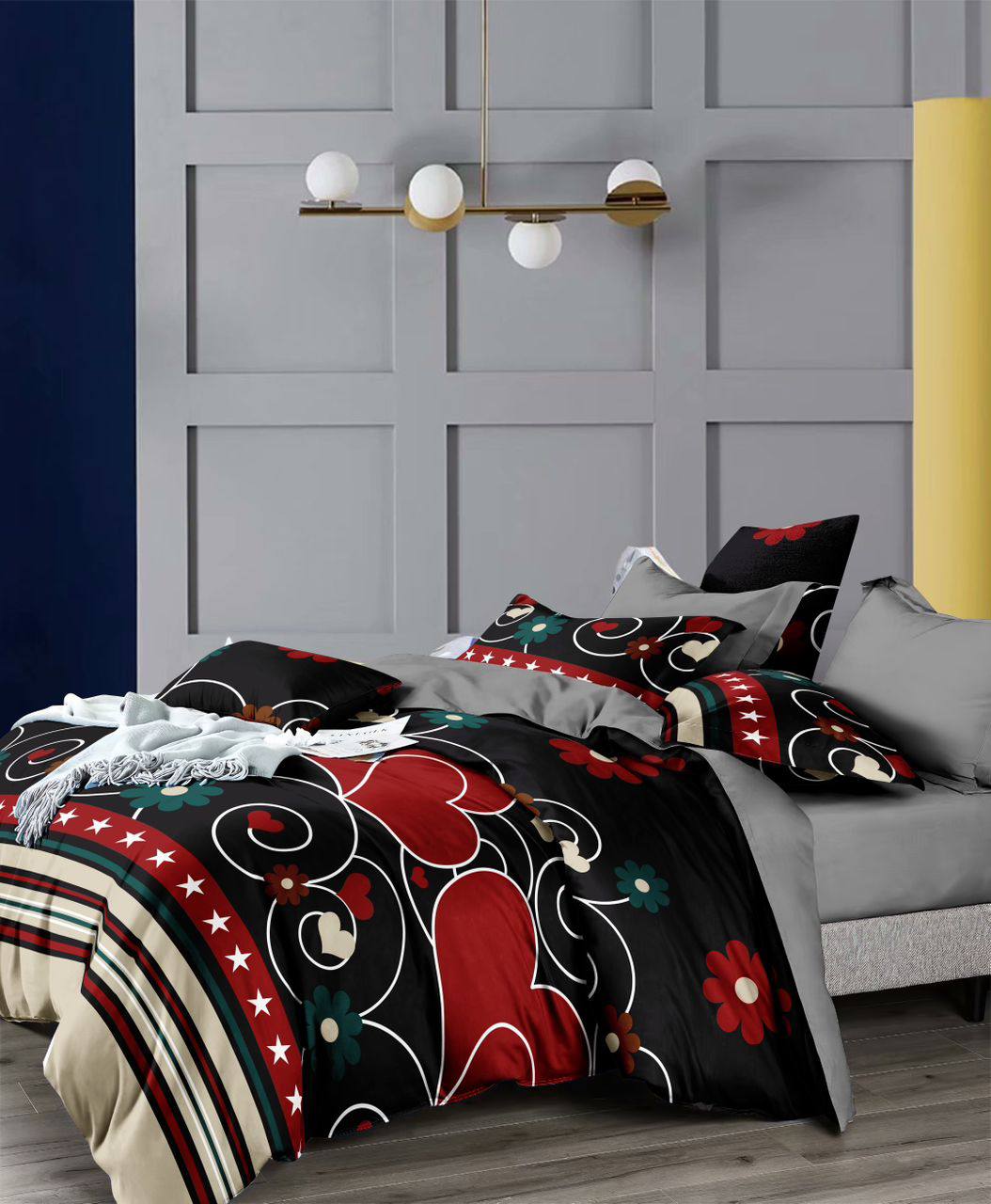 Honey G Luxury Floral Cozy Woolen Duvet set