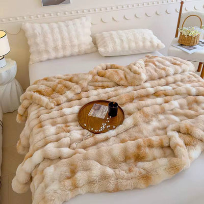 Dyed Soft Bubble Winter Throw Blanket Plain