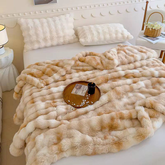 Dyed Soft Bubble Winter Throw Blanket Plain
