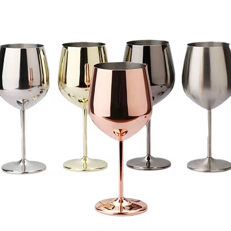 ELEGANT STAINLESS STEEL NON BREAKABLE  GOBLETS
 2pcs