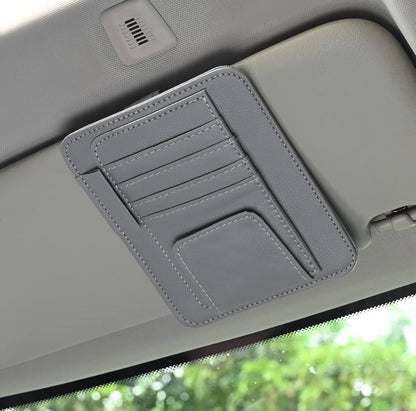 Car sun visor organizer