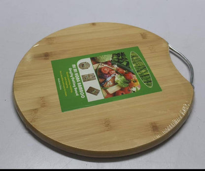 High quality Round bamboo chopping board with handle