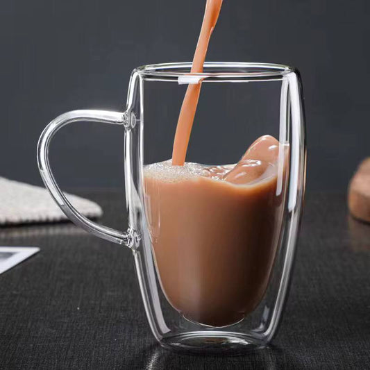 Elegant Double-Walled Glass Design – Keeps beverages hot while the outer layer stays cool to touch