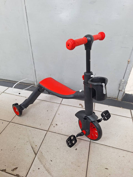 3 in 1 Kids Scooter and Bike, Adjustable Toddler Balance Bike with Durable Plastic