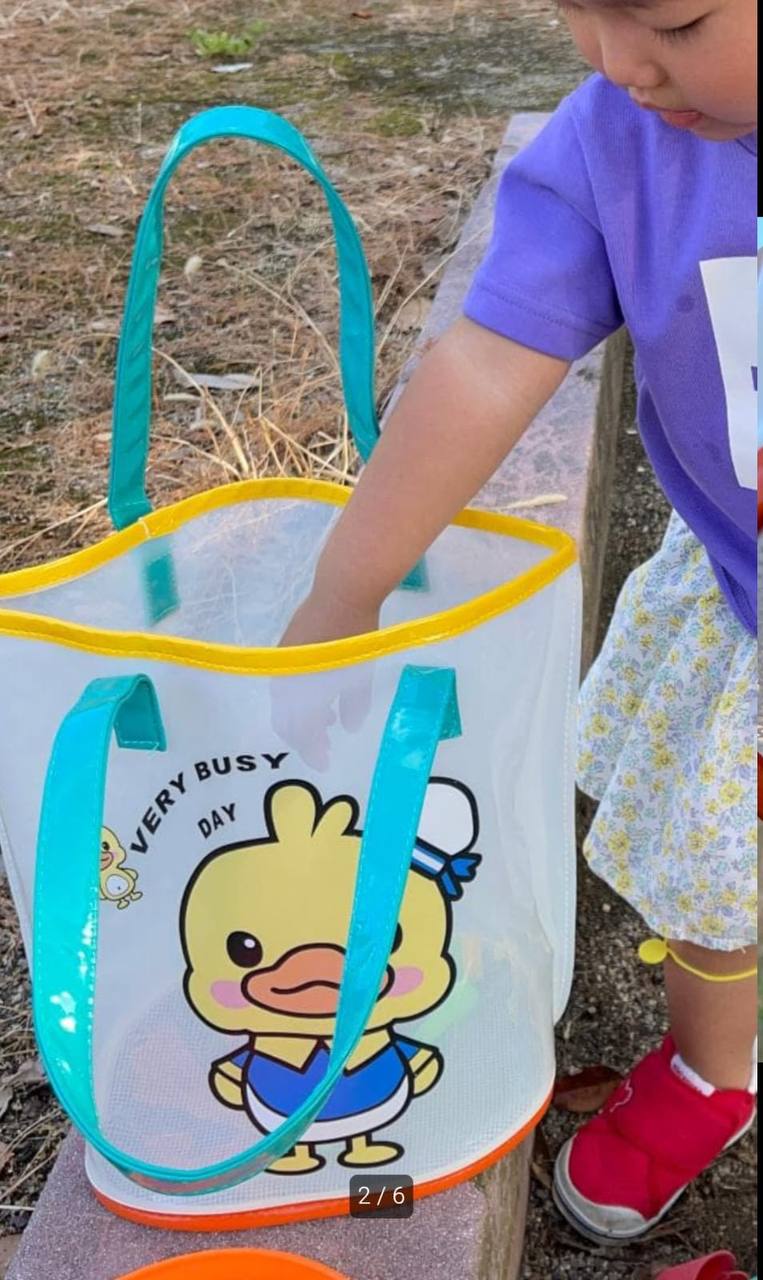 Clear tote duck bag, Sand Toy Storage Bag.
