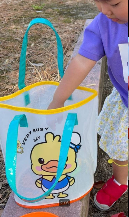 Clear tote duck bag, Sand Toy Storage Bag.