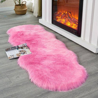 Faux fur decorative mats