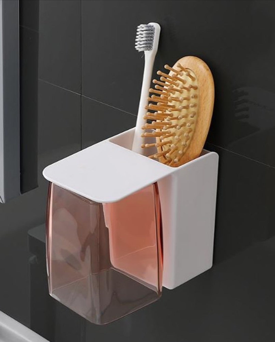 Single cup Toothbrush and paste holder