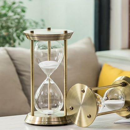 GOLD hour glass 60 minutes glass sand clock timer