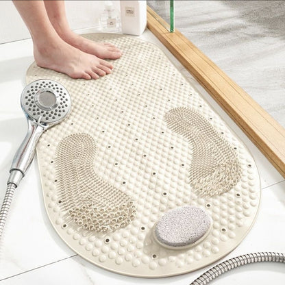 Anti-slip Bathroom mat with pumice feet scrub