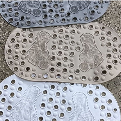 Bathroom anti slip mat with footprints